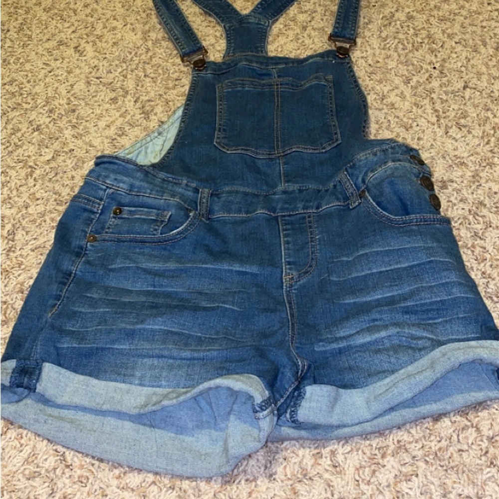 Denim Overalls Shorts